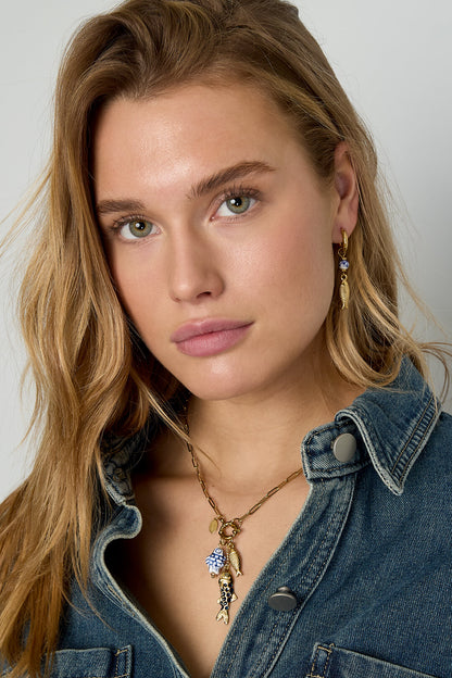 Ketting met frontsluiting en vis-charms