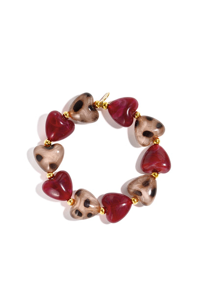 Acryl kralenarmbanden met luipaardprint, eenvoudige dagelijkse serie, dames sieraden