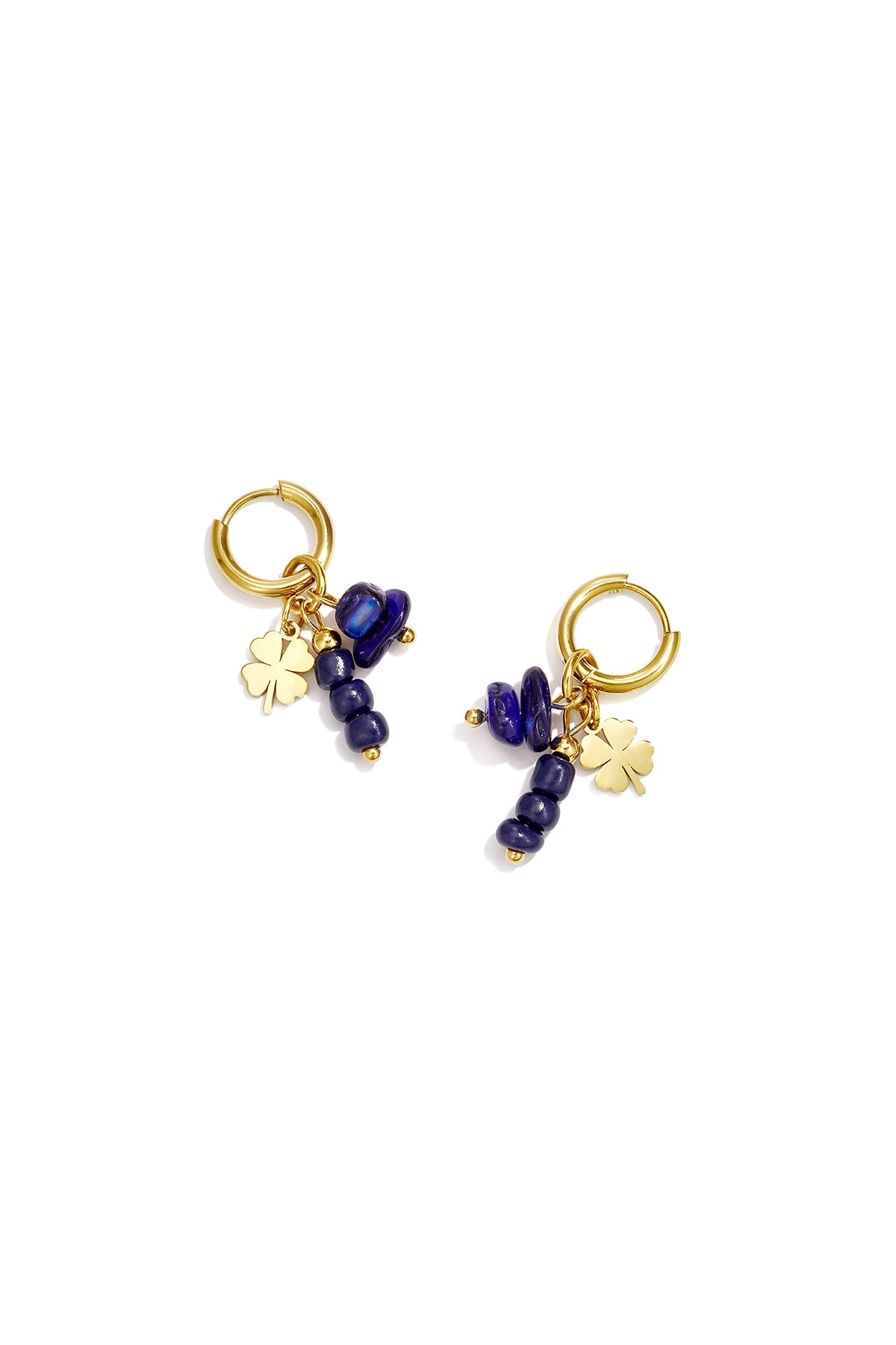Oorbellen met klavertje vier van roestvrij staal, casual, alledaags en eenvoudig, dames sieraden