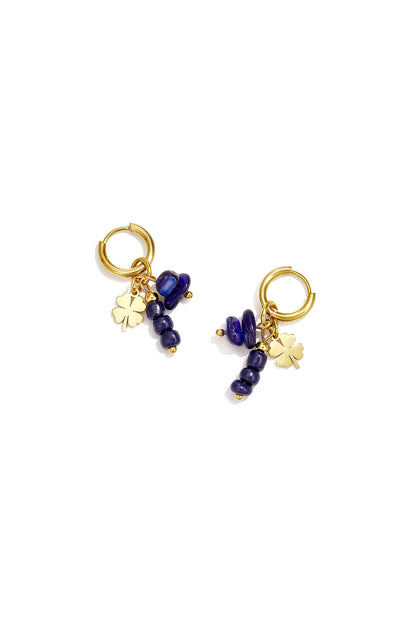 Oorbellen met klavertje vier van roestvrij staal, casual, alledaags en eenvoudig, dames sieraden