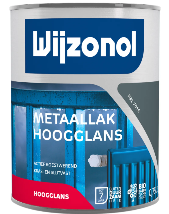 Wijzonol - Metaallak - Hoogglans - RAL 7016 - 750 ml - Duurzaam