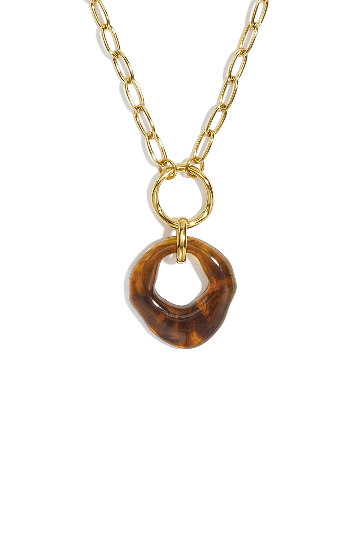 Lange roestvrijstalen kettingen met onregelmatige vorm, casual, alledaagse, eenvoudige serie, dames sieraden
