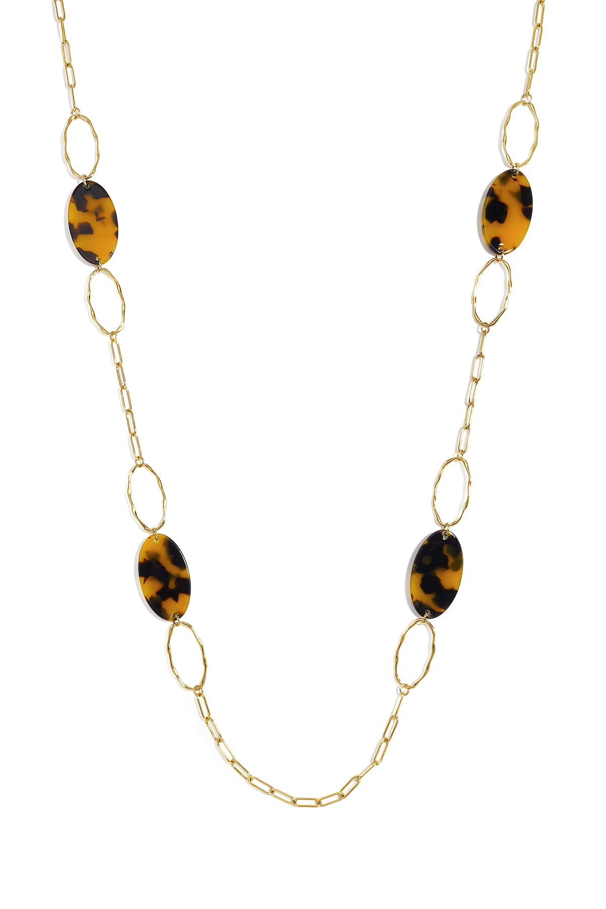 Lange roestvrijstalen ketting in ovale vorm, casual en eenvoudig, voor dagelijks gebruik, dames sieraden