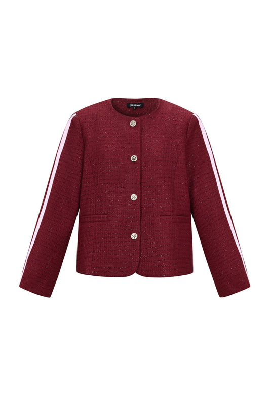 Geweven Polyestervezel Vrouwen Jas Elegant Ruit Herfst/Winter