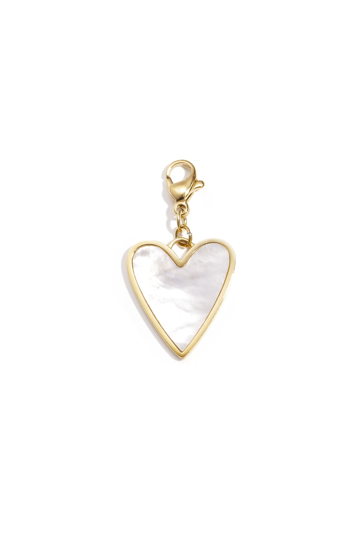 Parelmoer hart sieraden bedel
