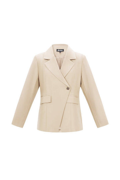 Geweven Polyestervezel Vrouwenpak Elegant Solide Kleur Herfst/Winter