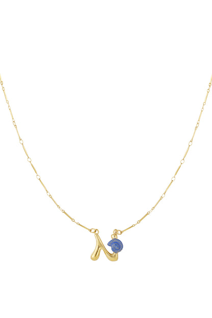 Happy Initials ketting met bedels