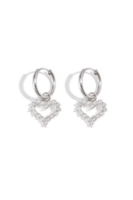 Oorbel met strass-steentjes