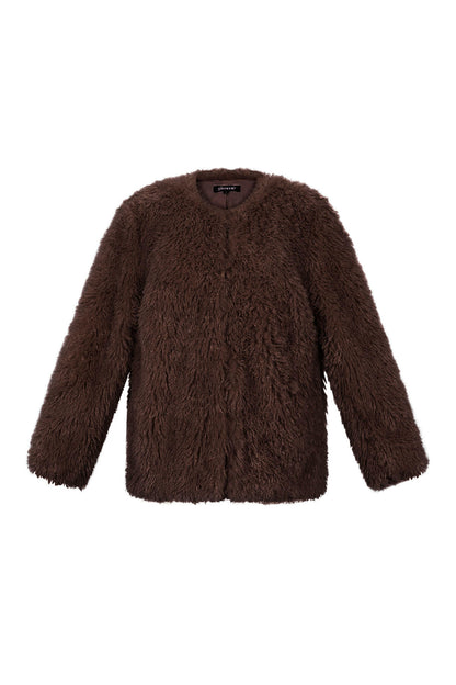 Geweven Polyestervezel Vrouwen Jas Elegant Solide Kleur Herfst/Winter