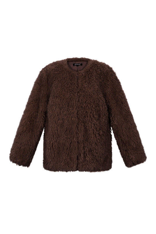 Geweven Polyestervezel Vrouwen Jas Elegant Solide Kleur Herfst/Winter
