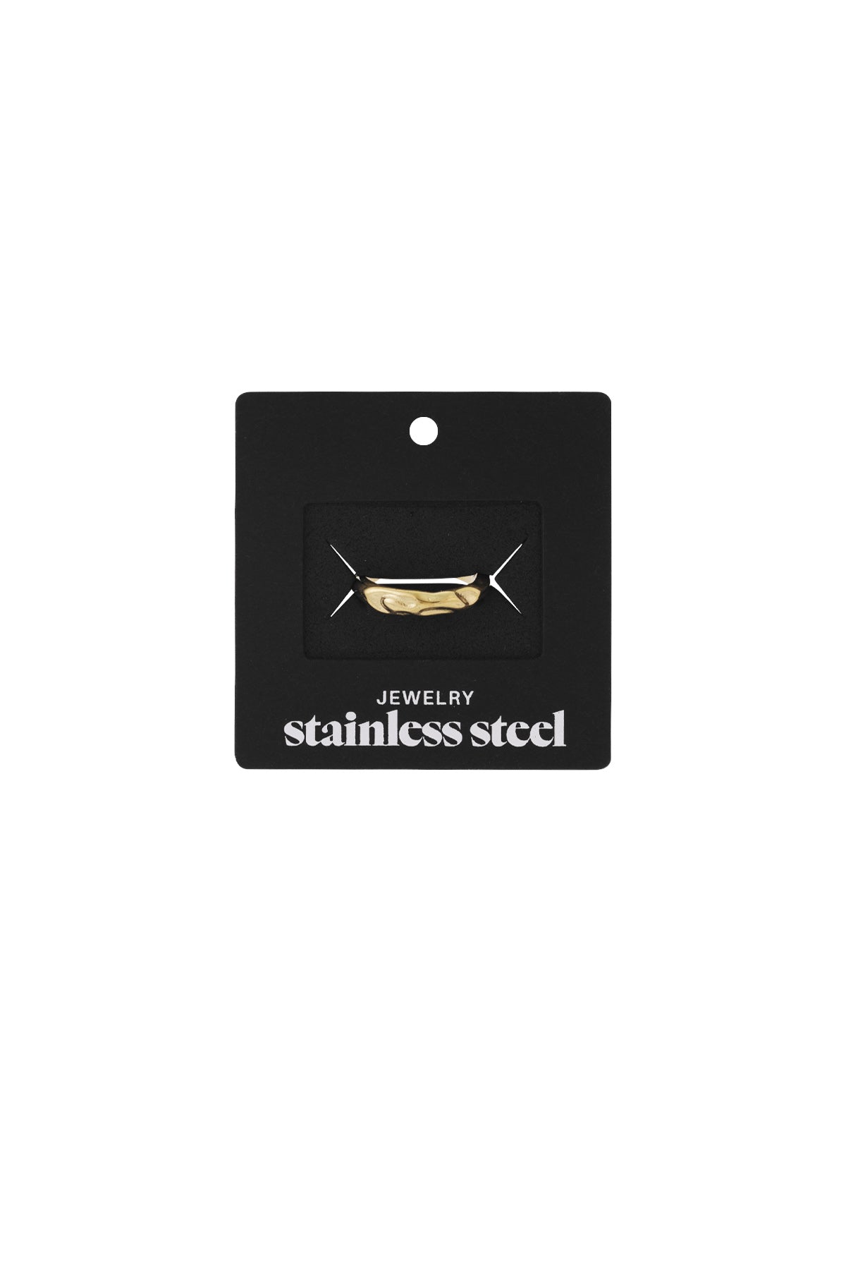 Ring organische vorm Goud kleur Stainless Steel One size