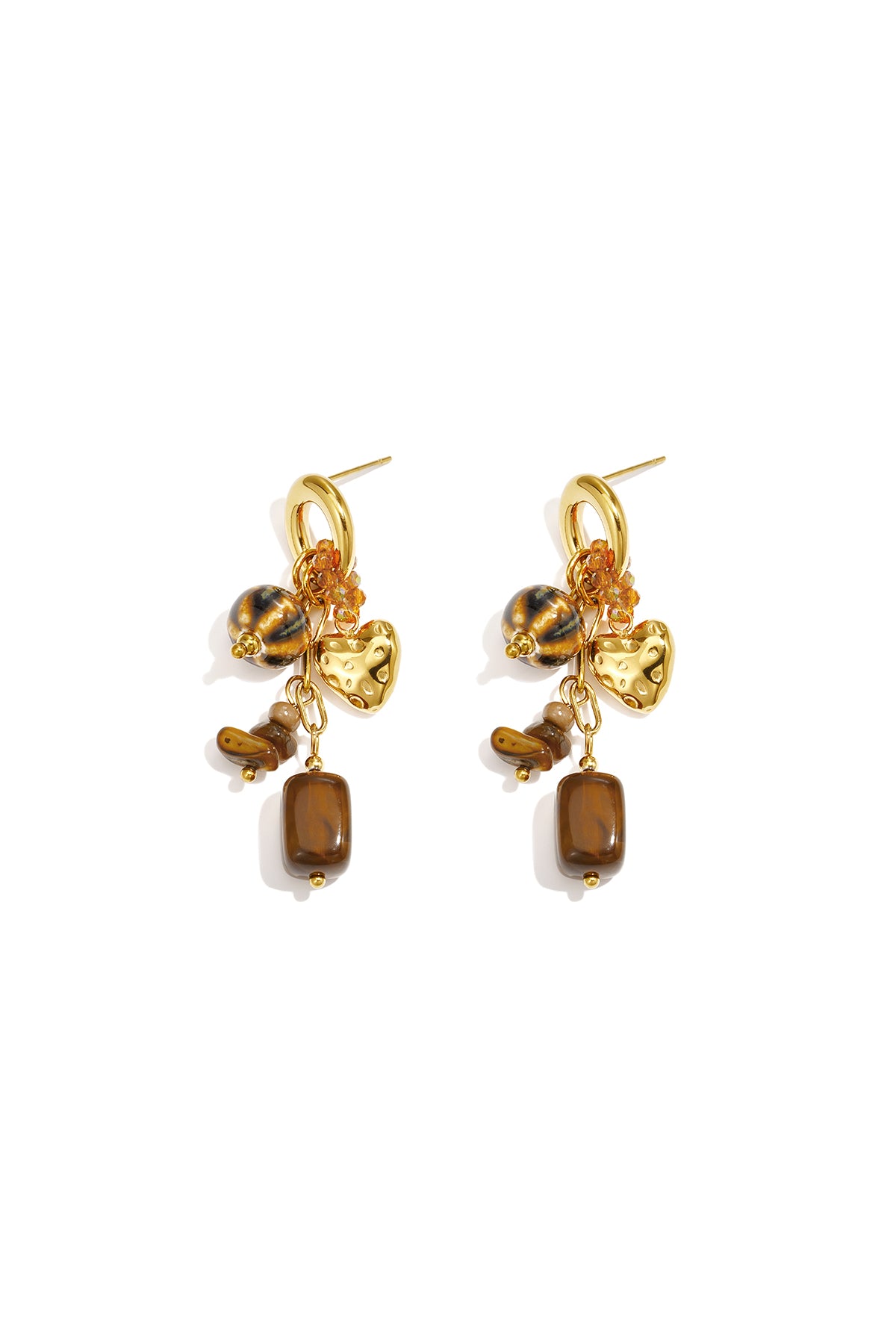 Oorbellen van roestvrij staal met hartjesmotief, casual, dagelijks en romantisch, dames sieraden