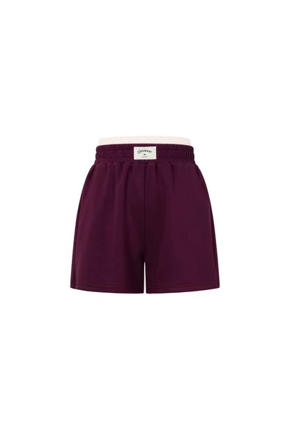 Gebreide Polyestervezel Vrouwen Casual Shorts Sporty Solide Kleur