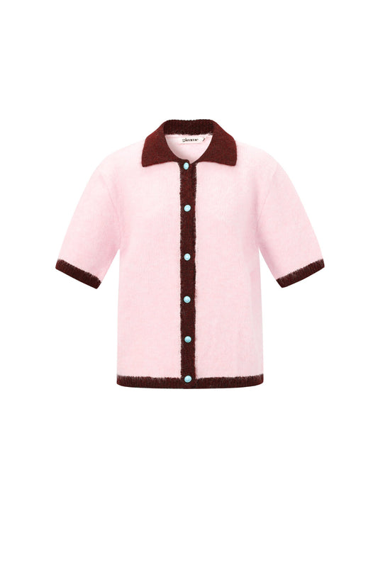 Gebreide Polyestervezel Vrouwen Trui Casual Kleurcontrast