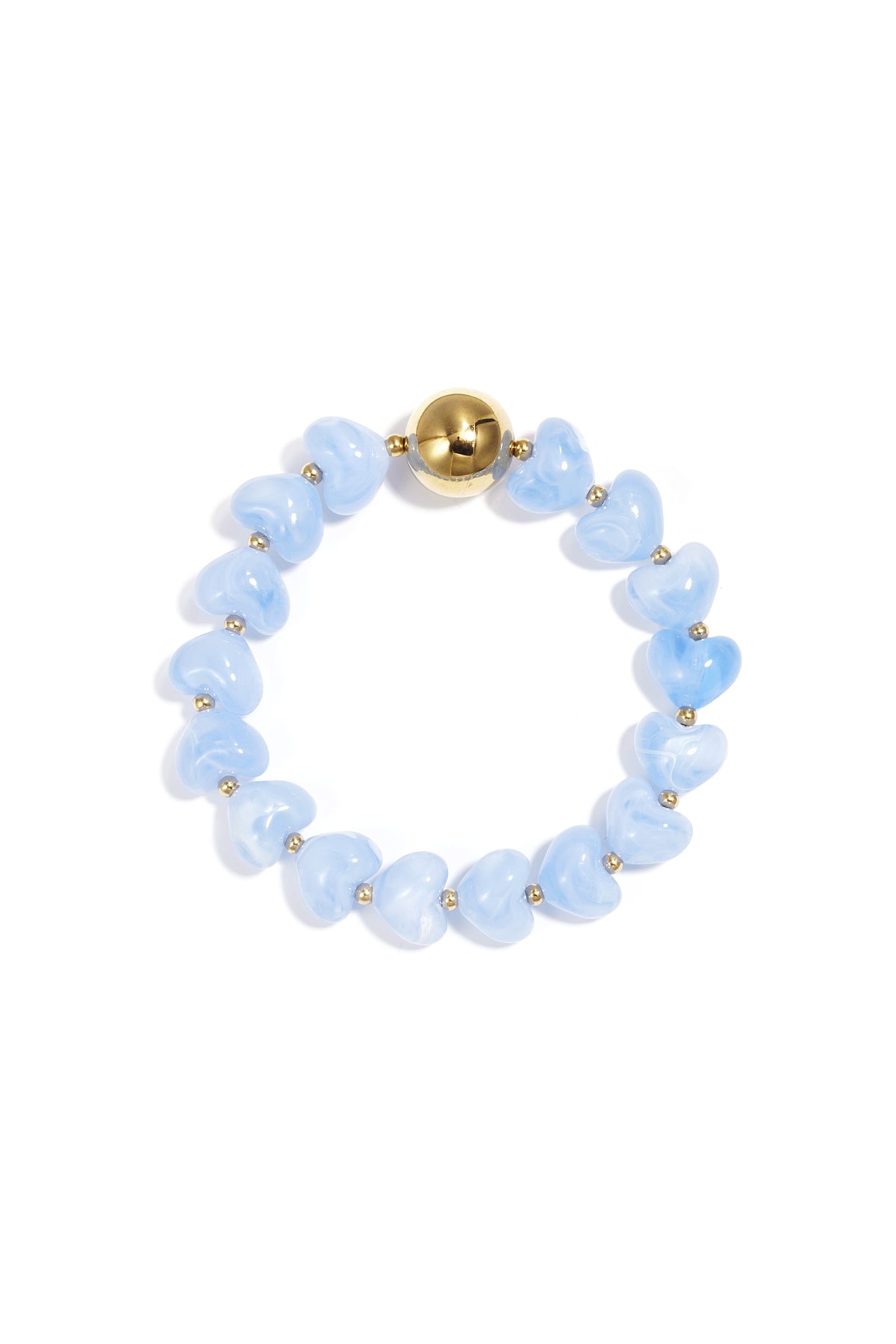 Armband met statement en hartvormige kralen