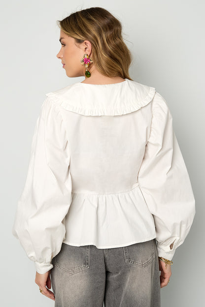 Katoenen blouses en overhemden Effen casual lente/zomerkleding