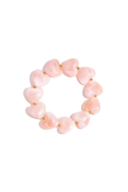 Armband met hartvormige kralen