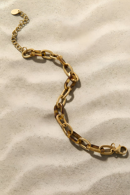Roestvrijstalen schakelarmbanden met luipaardprint, casual en dagelijks te gebruiken als damessieraden.