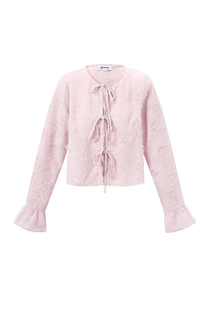 Geweven Polyestervezel Vrouwen Lange Mouwen Tops Elegant Solide Kleur Lente/Zomer