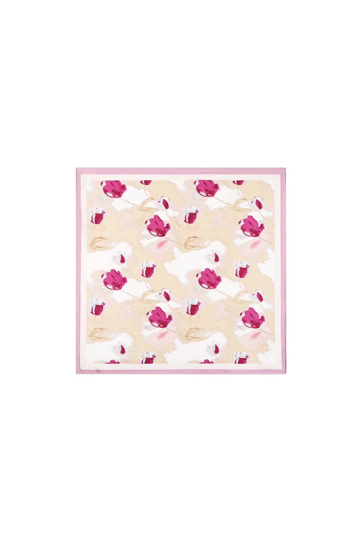 Zomersjaals met bloemenmotief, gemaakt van polyester, perfect als Valentijnsdagaccessoire.