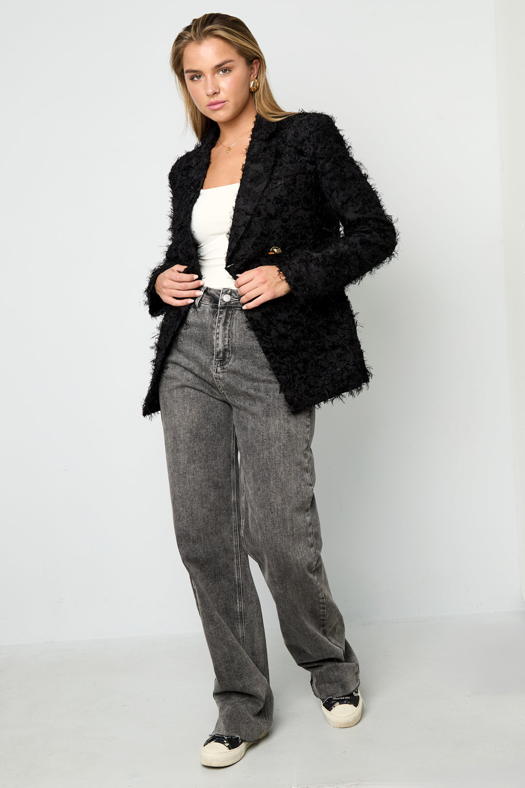 Blazer met textuur