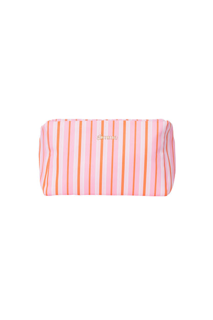 Gimme Simple Stripe Makeup Bag - Khaki, Pink, Blue