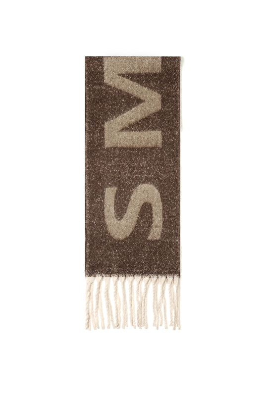 Wintersjaals met lettermotief, eenvoudig, polyester, dagelijkse accessoires