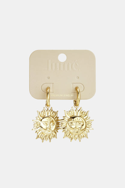 Oorbellen van roestvrij staal, zon, casual, dagelijks, eenvoudig, serie, damessieraden