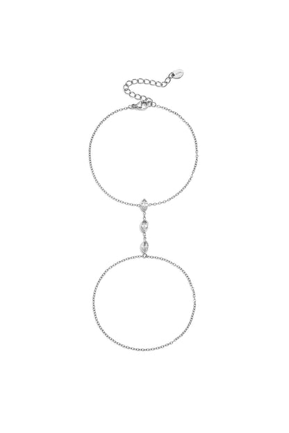 Handketting van roestvrij staal, ellipsvormig, eenvoudig, dagelijks gebruik, Simple Series, damessieraden