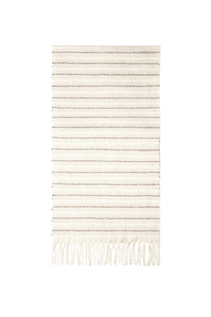 Wintersjaals met strepen, eenvoudig, polyester, geschikt voor dagelijks gebruik.
