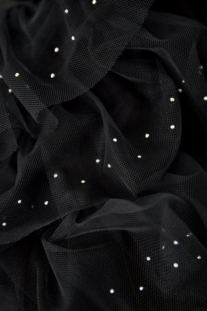 Stylish Black All-Fit Polyester Skirt for Any Occasion