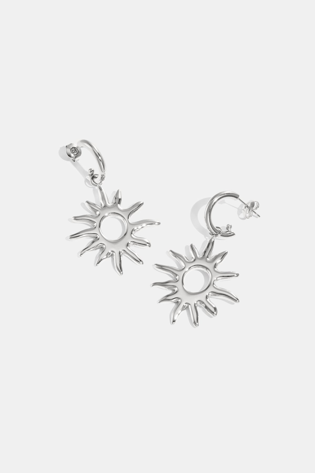 Oorbellen van roestvrij staal, zon, casual, dagelijks, eenvoudig, serie, damessieraden