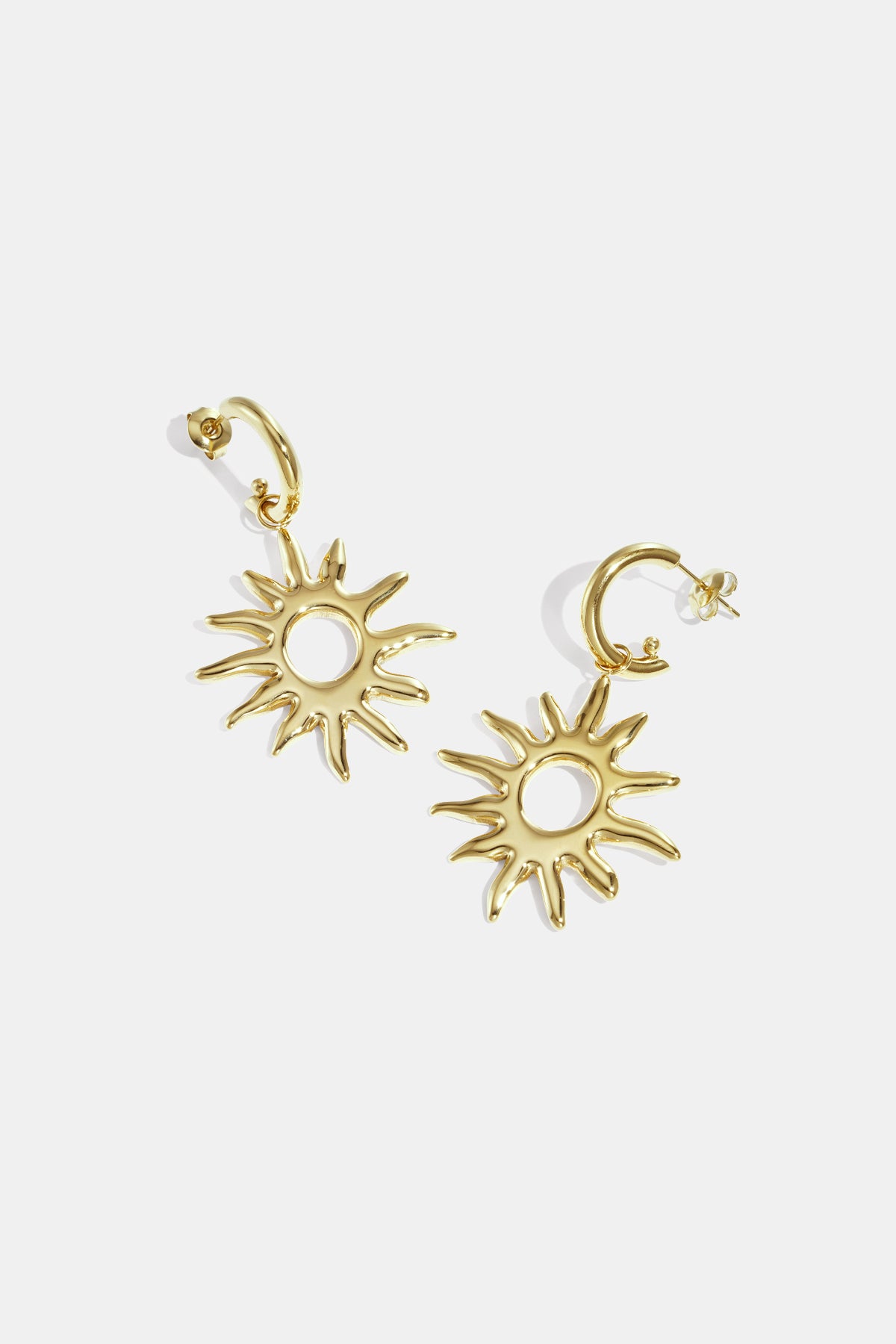 Oorbellen van roestvrij staal, zon, casual, dagelijks, eenvoudig, serie, damessieraden