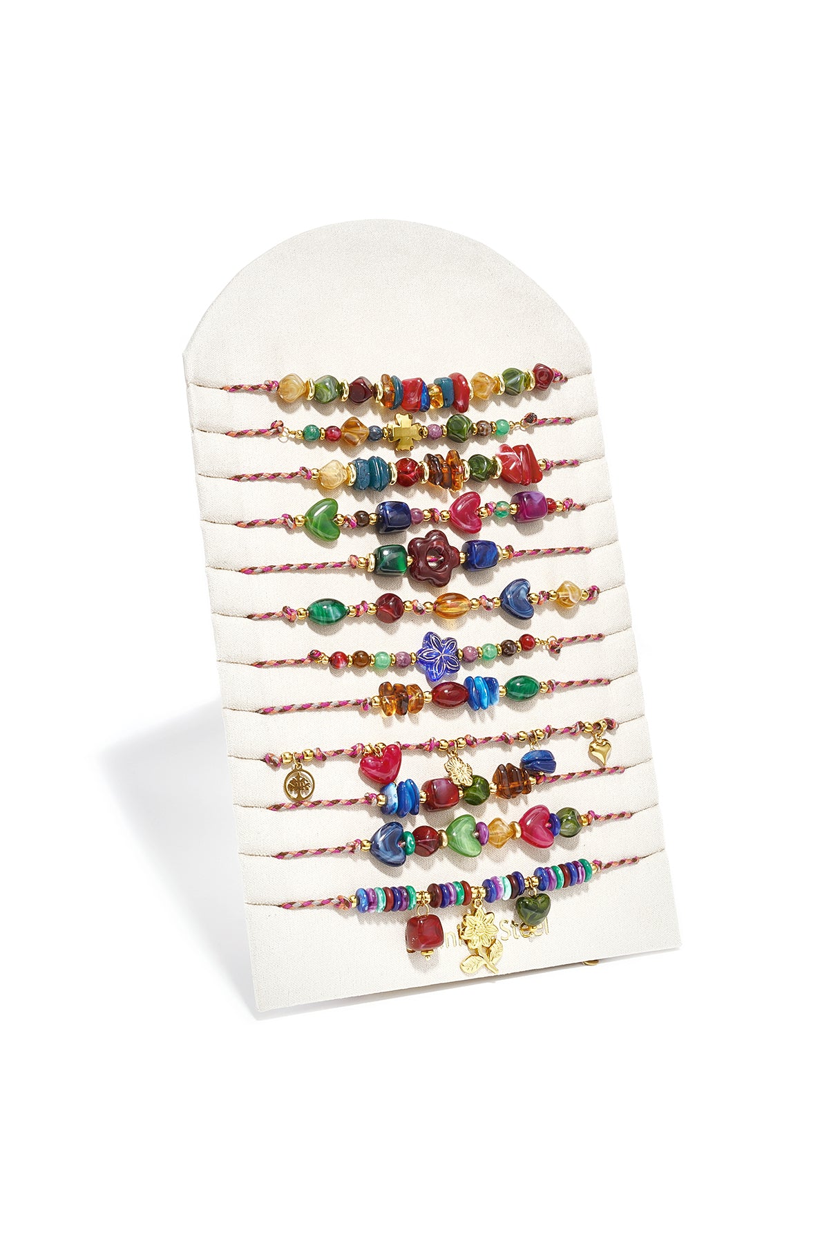 Acryl kettingen display set hart eenvoudige dagelijkse romantische serie dames sieraden
