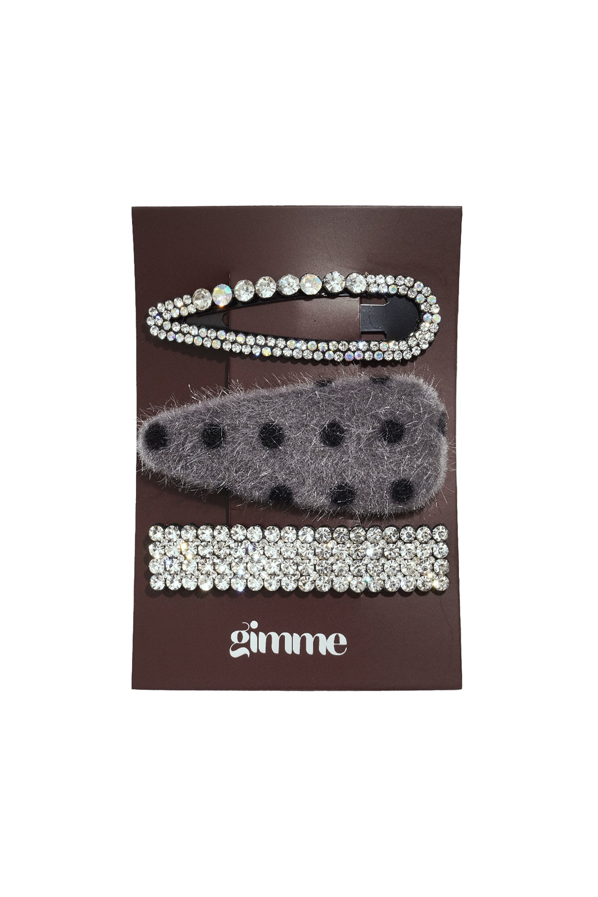 Haarclips met stippen, dagelijkse mohairaccessoires