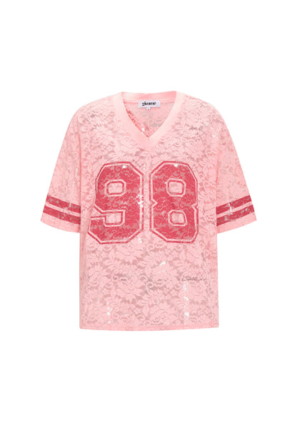 Woven Polyester Fiber Vrouwen T-shirt Sporty Color Clash