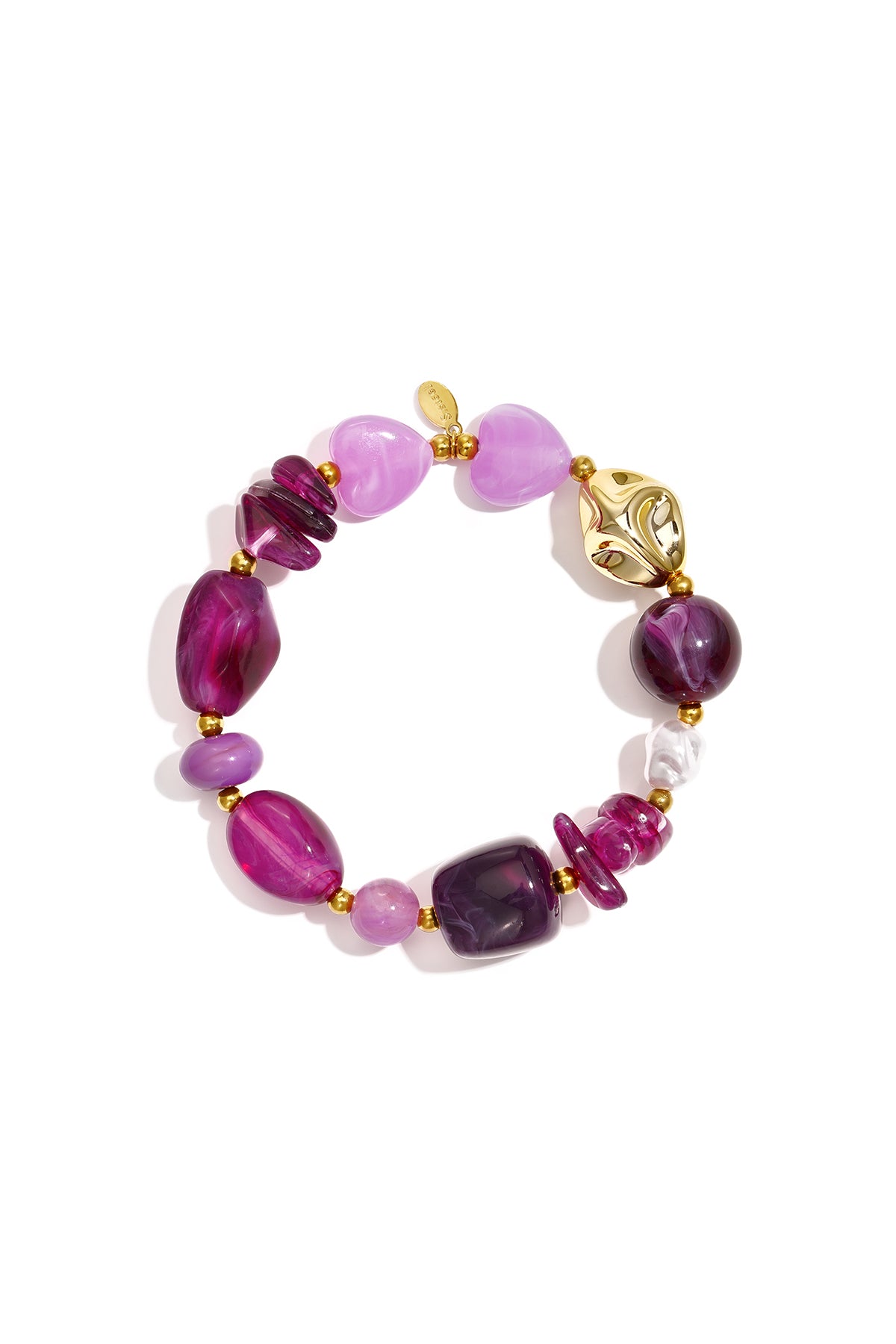 Acryl kralenarmbanden met onregelmatige vorm, casual, dagelijks gebruik, eenvoudige serie, dames sieraden