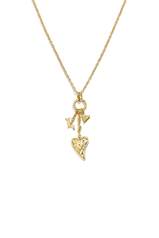 Roestvrijstalen hangerkettingen met hartvormige hanger, casual en eenvoudig model, dames sieraden.