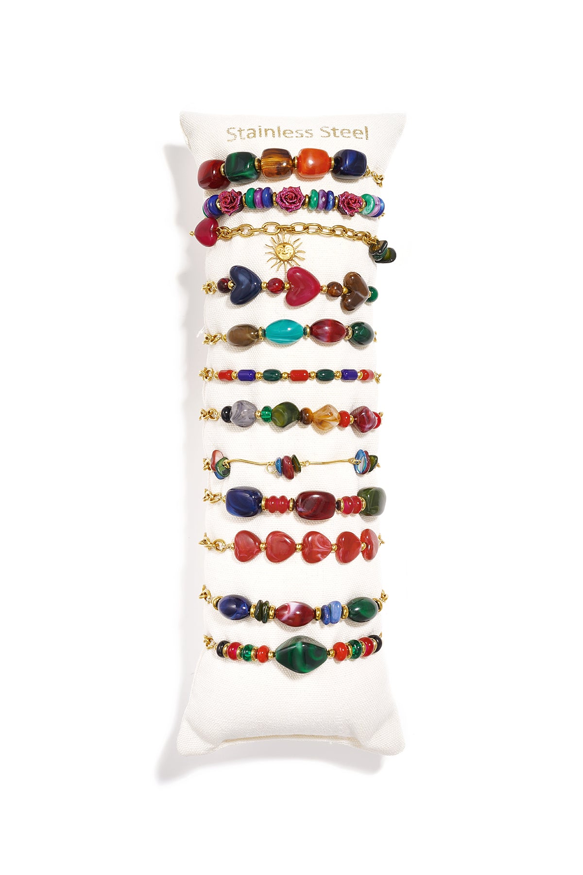 Acryl armbanden display set hartvormige eenvoudige, romantische armbanden serie voor dagelijks gebruik dames sieraden