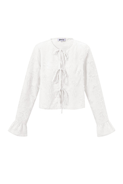Geweven Polyestervezel Vrouwen Lange Mouwen Tops Elegant Solide Kleur Lente/Zomer