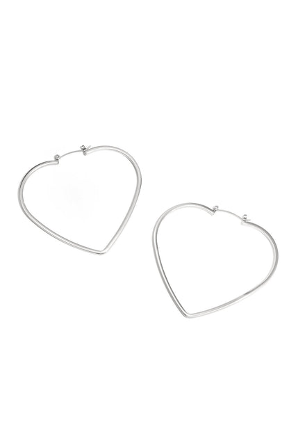 Minimalistische hart creolen