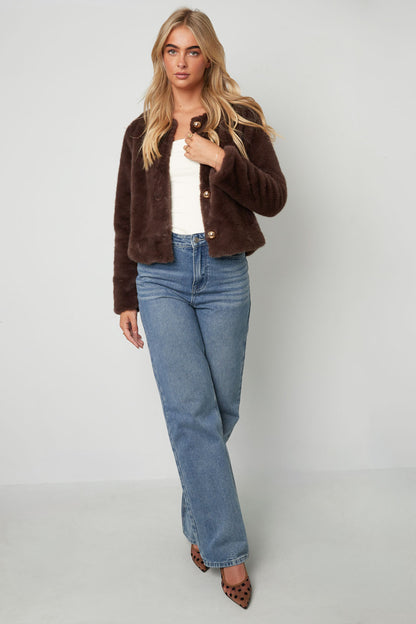 Woven Polyester Fiber Vrouwen Jas Elegant Solid Color Fall/Winter