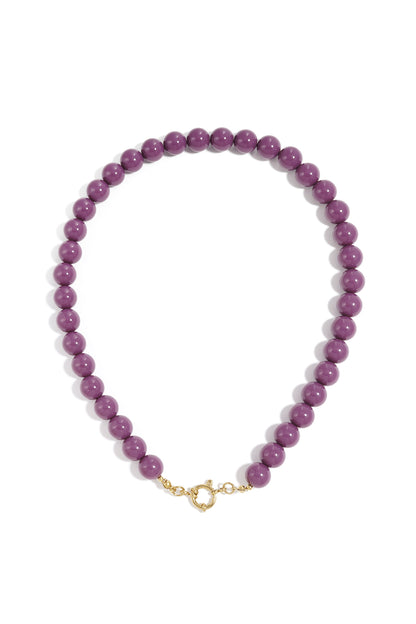 Ketting met kralen en frontsluiting-12mm