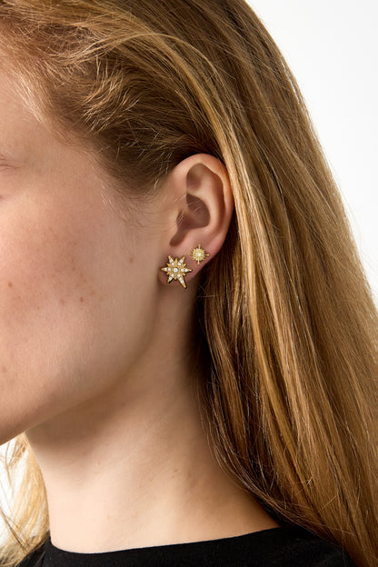 Roestvrijstalen oorknopjes met onregelmatige vorm, eenvoudige, alledaagse serie, dames sieraden