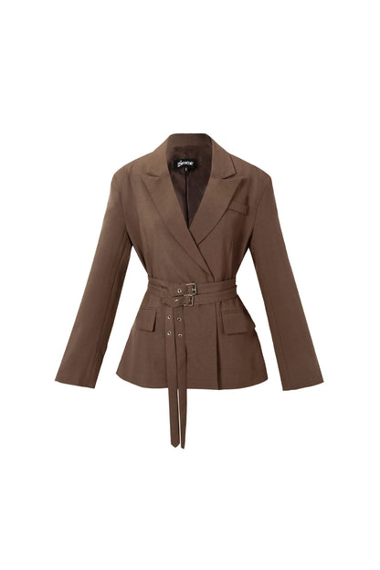 Woven Polyester Fiber Vrouwen Suit Set Elegant Solid Color Fall/Winter
