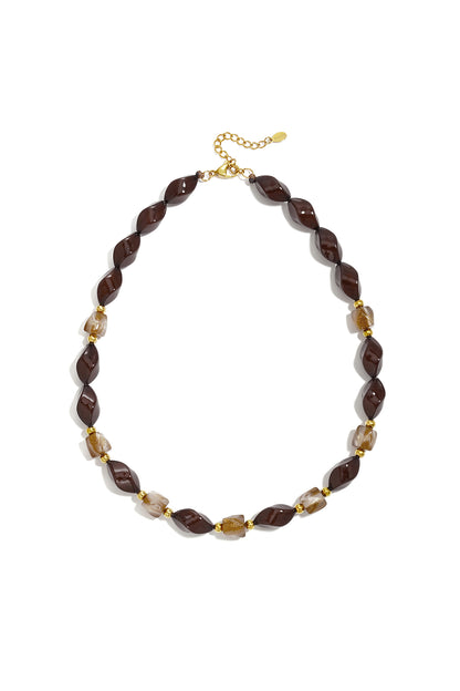 Acryl kralenkettingen met onregelmatige vorm, eenvoudige, alledaagse serie, dames sieraden