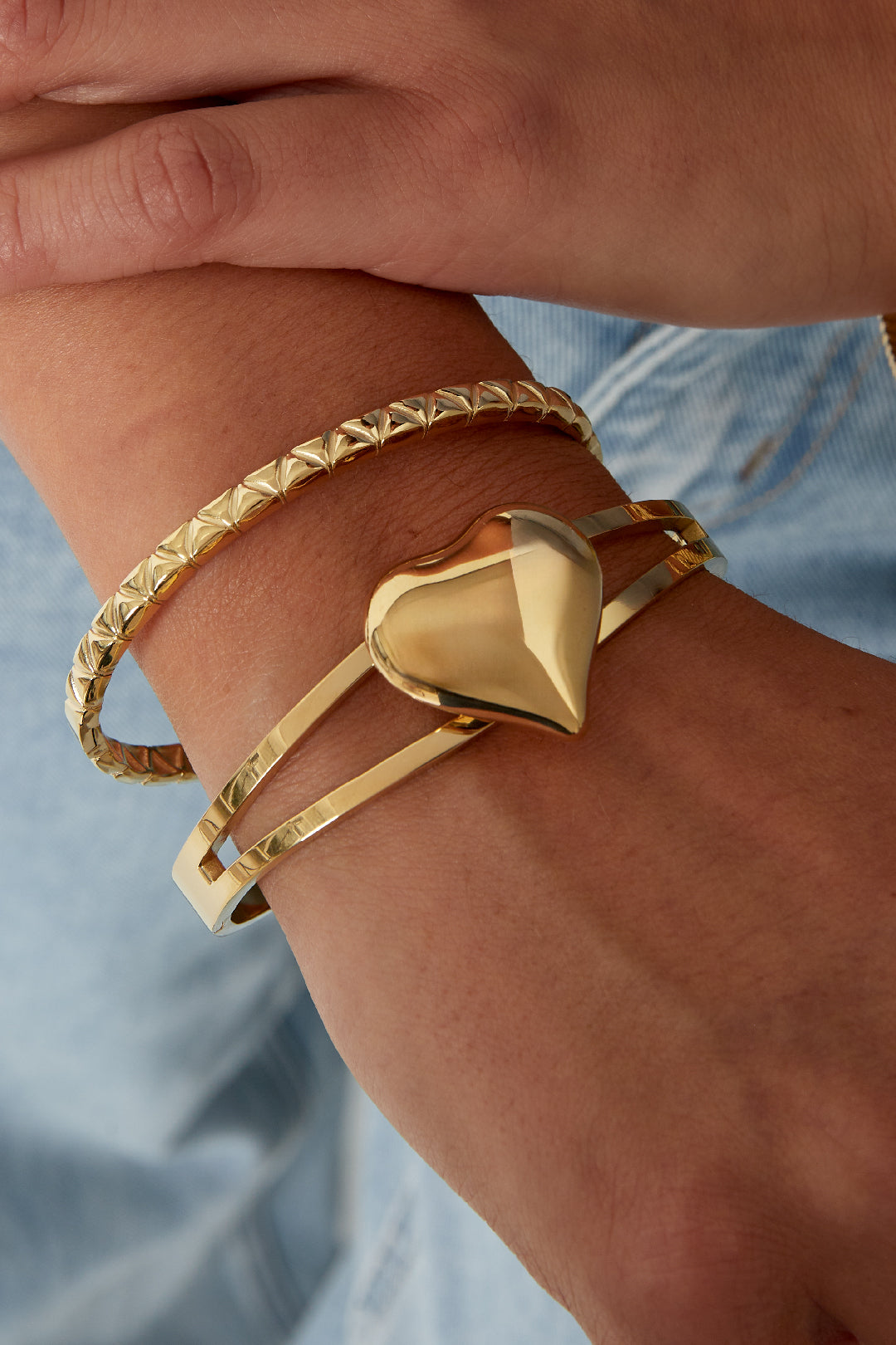 Dubbele hart armband