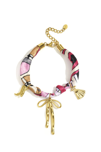 Armbanden met bedel van roestvrij staal met strik, casual, dagelijks, eenvoudig, serie, damessieraden