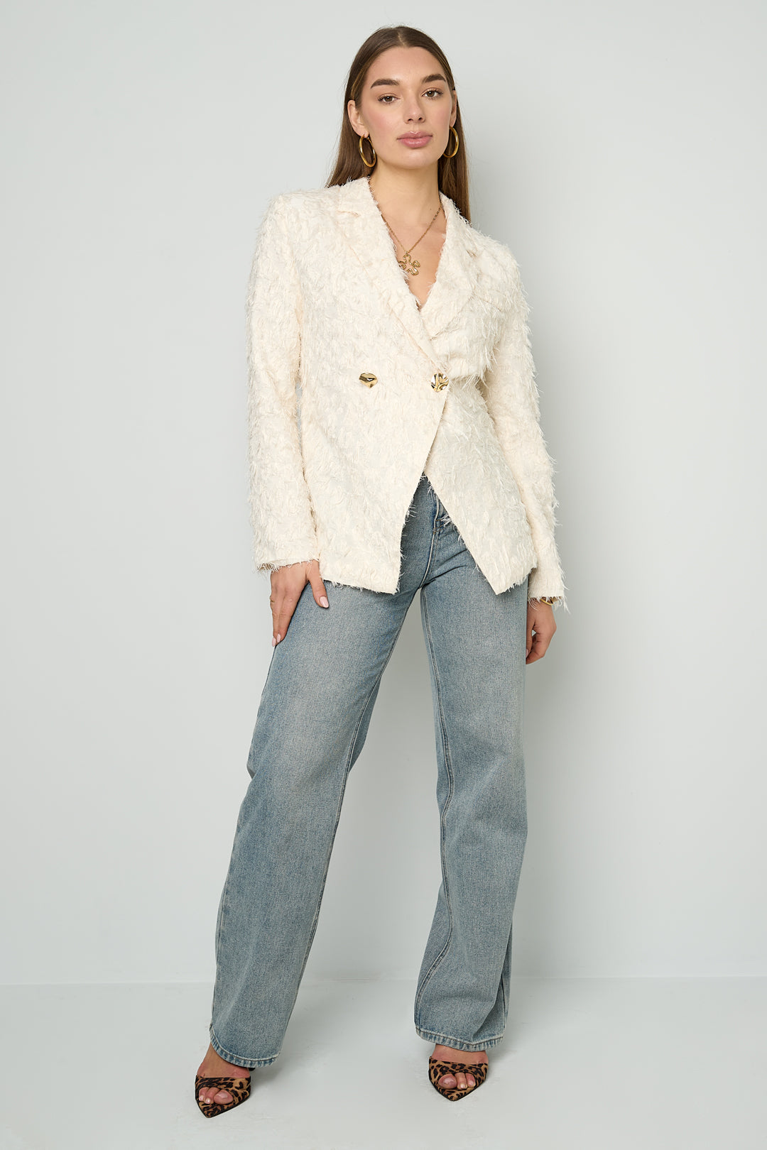 Blazer met textuur