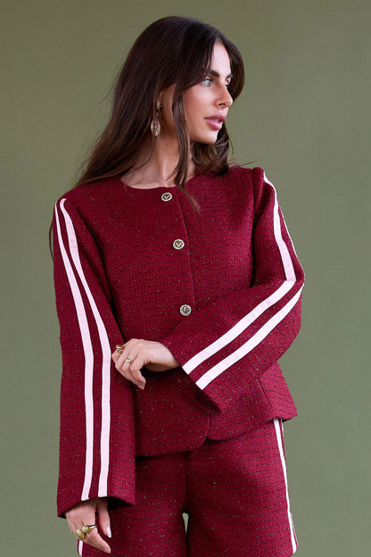 Geweven Polyestervezel Vrouwen Jas Elegant Ruit Herfst/Winter